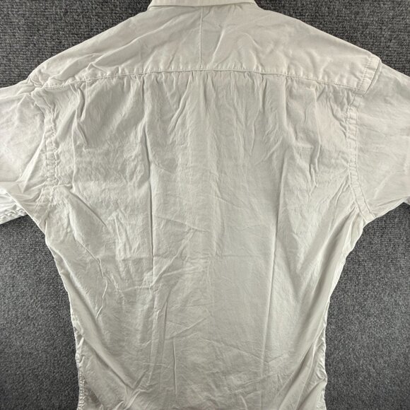 Gitman Bros TTX Pinpoint USA Point Cotton Oxford 15.5 35 White Button Up Men - Picture 15 of 16